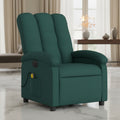 vidaXL Massage Recliner Chair, Adjustable Backrest/Footrest, Reclining Sofa - Dark Green