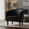 vidaXL Tub Chair - Black Faux Leather Single Durable Accent Chair