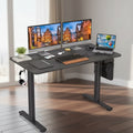 PexFix 48 x 24 Electric Standing Desk Walnut Desktop Height Adjustable Computer Desk Stand up Home Office Desk with Splice Board