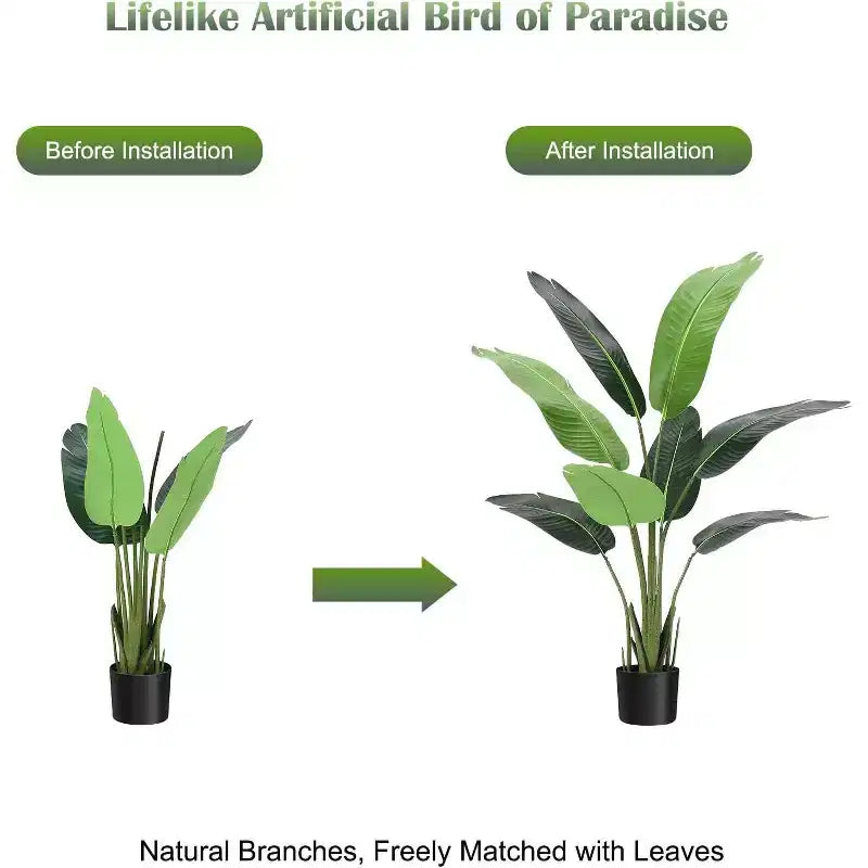 Pianta artificiale di Strelitzia da 120 cm