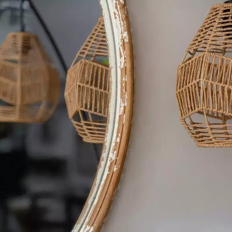 Specchio da parete piatto in legno