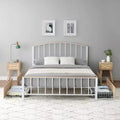Full Size Bed Frame with 4-Tier Storage, Space-Saving, Headboard and Footboard, Sturdy Metal Slats, Easy Assembly, No Box Spring Needed