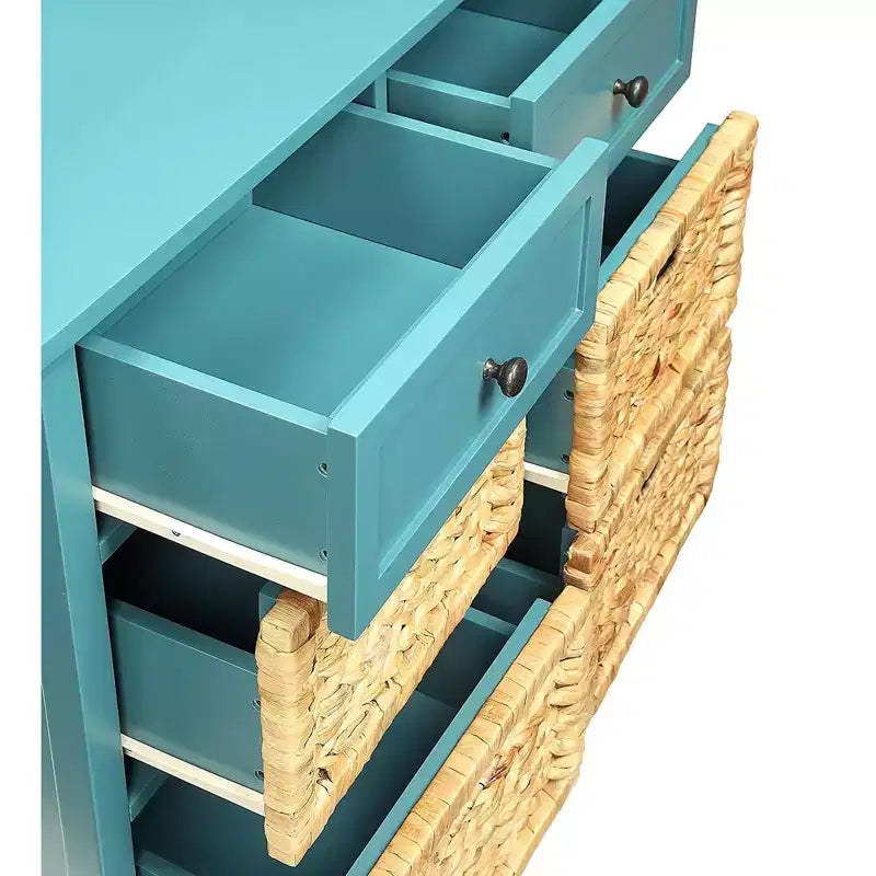 Consolle con 6 cassetti - Blu